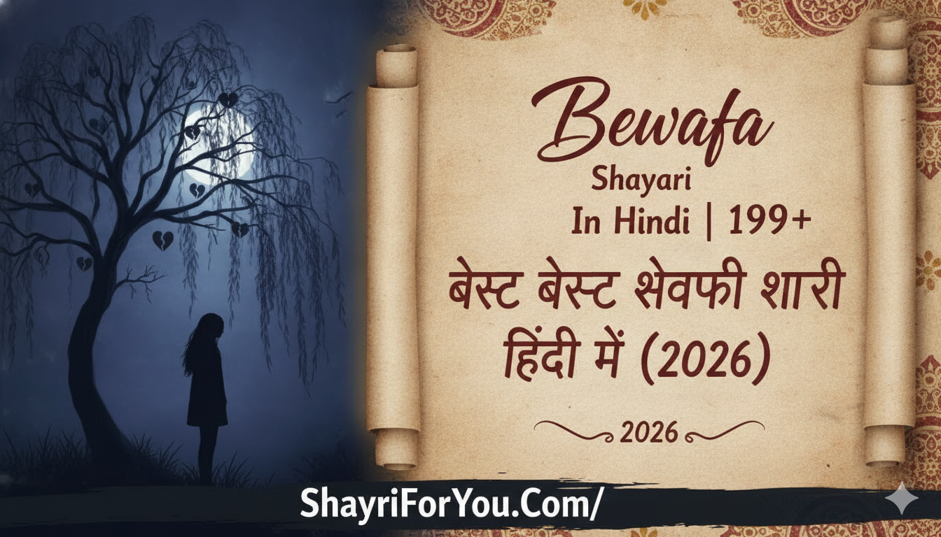 Bewafa Shayari In Hindi | 199+ बेस्ट बेवफा शायरी हिंदी में (2026)